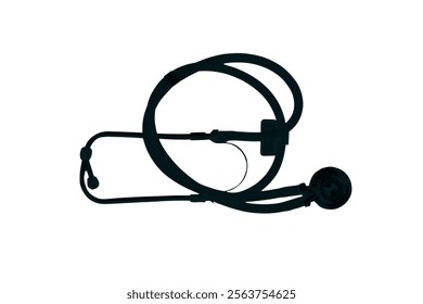 Stethoscope Vector Illustration for Healthcare Design. Medicine and healthcare, cardiology, pharmacy, drugstore, Pulse, Heart Health, Nurse, doctor instrument and medical education.