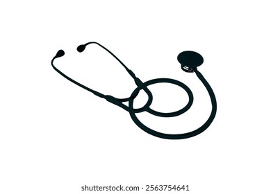 Stethoscope Vector Illustration for Healthcare Design. Medicine and healthcare, cardiology, pharmacy, drugstore, Pulse, Heart Health, Nurse, doctor instrument and medical education.