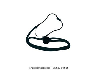 Stethoscope Vector Illustration for Healthcare Design. Medicine and healthcare, cardiology, pharmacy, drugstore, Pulse, Heart Health, Nurse, doctor instrument and medical education.