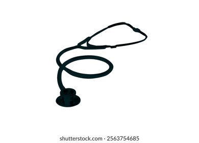 Stethoscope Vector Illustration for Healthcare Design. Medicine and healthcare, cardiology, pharmacy, drugstore, Pulse, Heart Health, Nurse, doctor instrument and medical education.