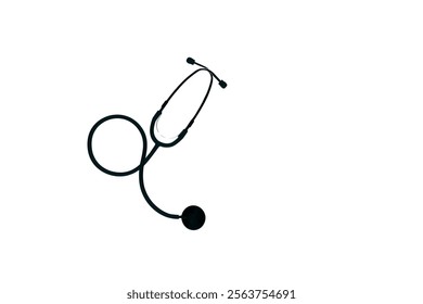 Stethoscope Vector Illustration for Healthcare Design. Medicine and healthcare, cardiology, pharmacy, drugstore, Pulse, Heart Health, Nurse, doctor instrument and medical education.