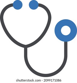 stethoscope vector illustration isolated on a transparent background . glyph vector icons for concept or web graphics.