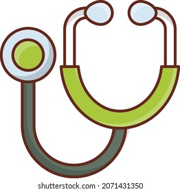 stethoscope Vector illustration on a transparent background. Premium quality symbols. Vector Line Flat color  icon for concept and graphic design.