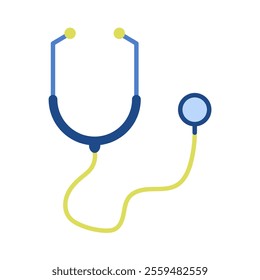 stethoscope vector illustration. stethoscope standing up, representing healthcare and medical examinations