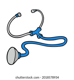 stethoscope vector illustration,isolated on white background,top view