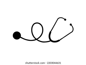 Stethoscope Vector Isolated On White Stock Vector (Royalty Free ...