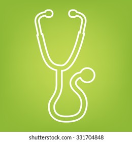 stethoscope vector line icon
