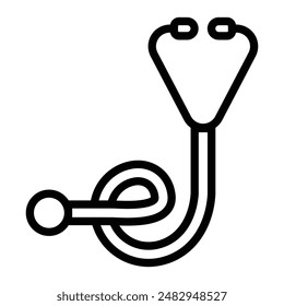 Estetoscopio Línea de Vector Icono Diseño