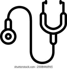 Stethoscope Vector Line Icon Design