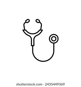 Stethoscope Vector Line Icon illustration.