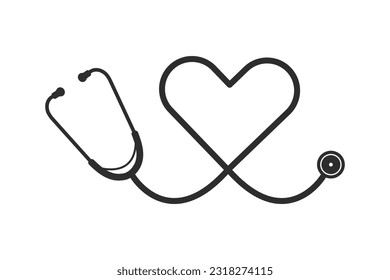 Vector Stethoscope, Vector de herramientas médicas, ilustración de Stethoscope, Doctor, Enfermero, Salud, ilustración, Imágenes prediseñadas, ilustración médica