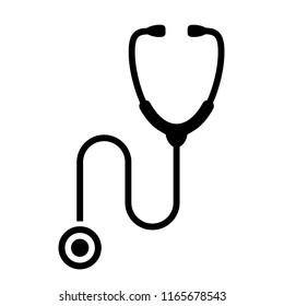 Stethoscope vector sign illustration isolated on white background