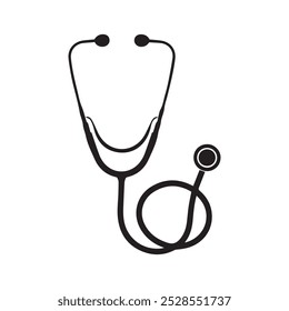 Stethoscope vector silhouette art design.