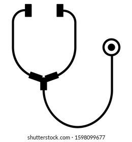 Stethoscope vector sketch icon isolated on white background. Stethoscope sketch icon for infographic, website or app.