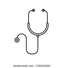 Stethoscope vector symbol illustration isolated on white background