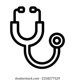 Icono De Línea Gruesa Del Vector Estetoscopio Para Uso Personal Y Comercial.

