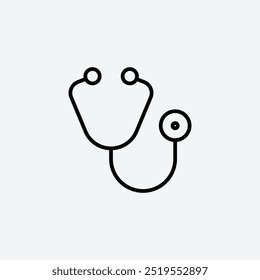 Stethoscopeline vector icon. EPS 10
