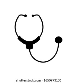 Stetoscope With Glyph Icon Vector