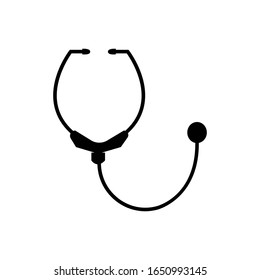 Stetoscope With Glyph Icon Vector