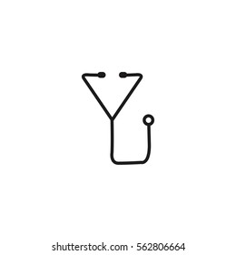 stetoscope icon illustration isolated vector sign symbol.