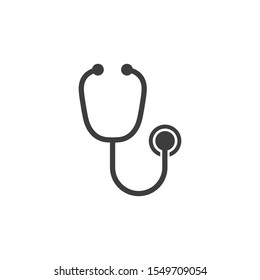 Stetoscope Icon Isolated On White Background. Vector Illustration. Eps 10.