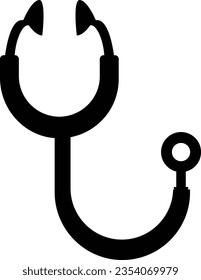 icono estetoscopio sólido, vector estetoscopio, asistencia sanitaria