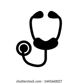 Stetoscope icons , medical design template logo emblem 

isolated illustration, outline solid background white