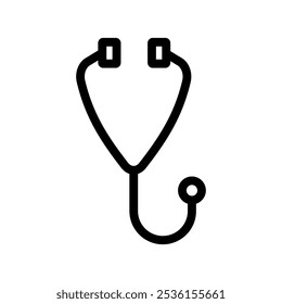 Projeto vetorial do ícone de linha do estetoscópio