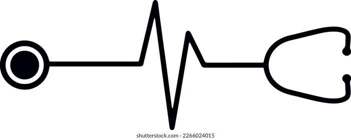 Stetoscope logo icon vector design 