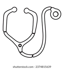 stetoscope logotipo icono vector plantilla de diseño plano