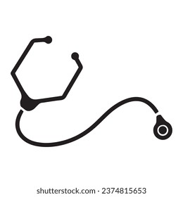 stetoscope logo icon vector flat design template