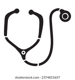 stetoscope logo icon vector flat design template