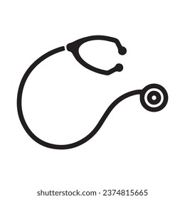 stetoscope logo icon vector flat design template