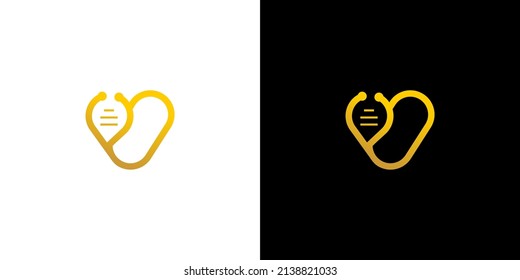 Stetoskop concepts logo vector graphic abstract template
