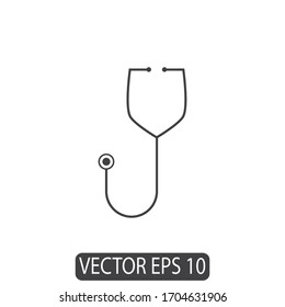 Design-Vektorillustration für Stetoskop-IkoneEPS10