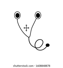 stetoskop icon vector illustrator template