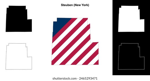 Steuben County (Neu York) Übersicht Kartenset