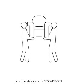 stevedores icon. Element of cyber security for mobile concept and web apps icon. Thin line icon for website design and development, app development