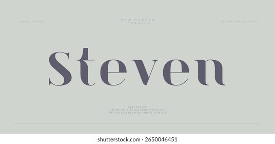 Steven modern stylish capital alphabet letter logo design