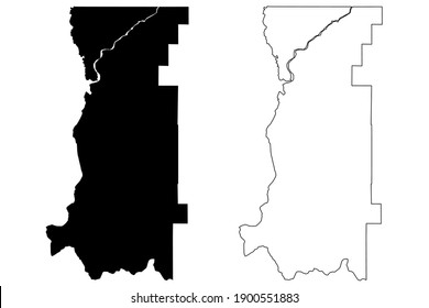 Stevens County, State of Washington (U.S. county, United States of America) map vector illustration