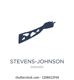 Stevens-Johnson syndrome icon. Trendy flat vector Stevens-Johnson syndrome icon on white background from Diseases collection, vector illustration can be use for web and mobile, eps10