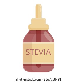 Stevia Dropper Icon Cartoon Vector. Vegan Food. Meat Protein