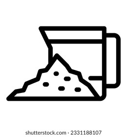 Stevia powder icon outline vector. Sesame food. Alternative syrup