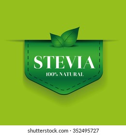 Stevia ribbon vector green
