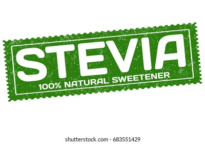 Stevia sign or stamp on white background, vector illustration