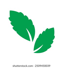 Stevia Sweet Green Plant Leaves Vector Symbol on White Background. Sugar Substitute. Organic, Bio and Ecological Icon. Health Care Logo Element.