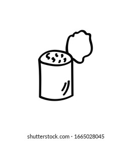 Stew doodle icon. Drawing by hand. Vector illustration.