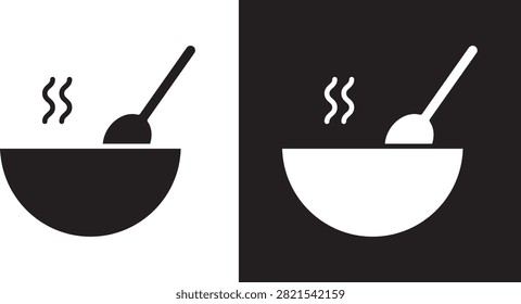Stew icon flat solid graphic..
