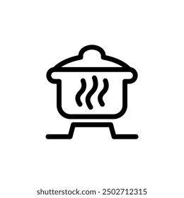 Stew icon in thin line style. Vector illustration graphic design