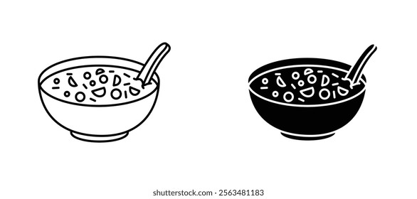 Stew icons in outline and fill. vector illustration for ui.